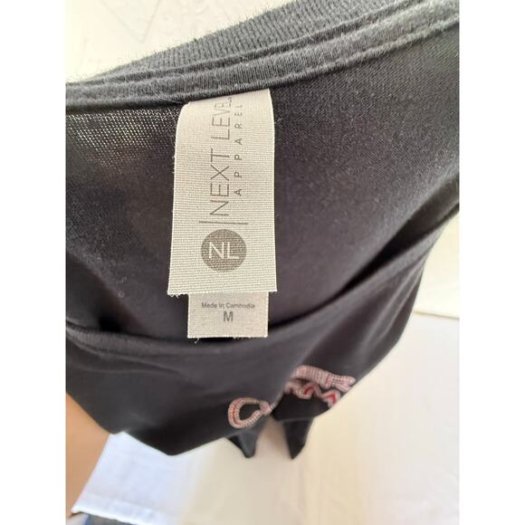 CHEER MOM size Medium Next Level Apparel bedazzled soft black with red diamond - Picture 4 of 6